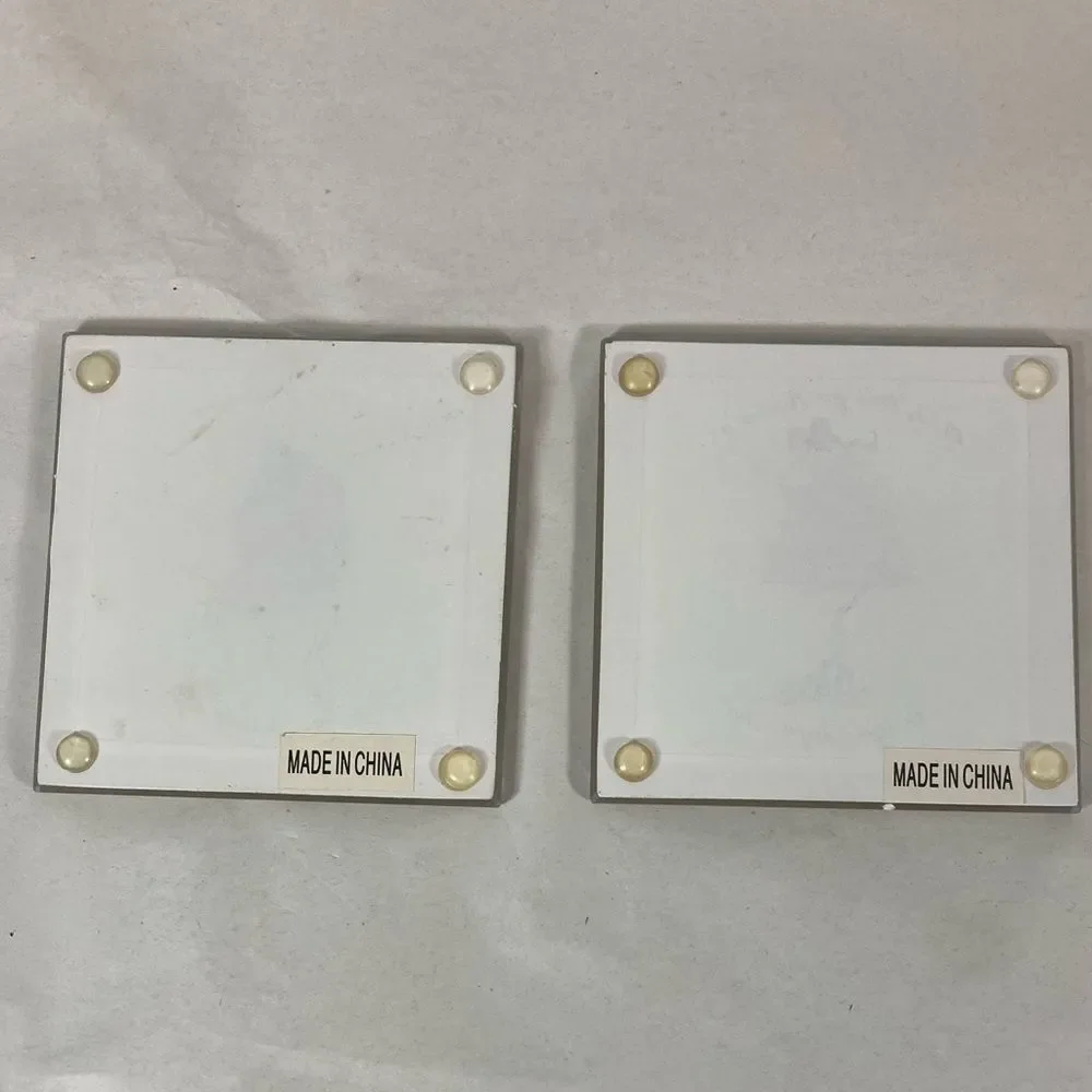 Rosanna Glass Coasters Set of 2 All I Want for Christmas Diamonds Shoes Square